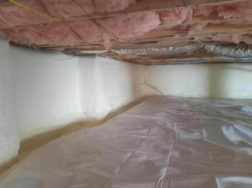 Crawl space encapsulation with closed-cell spray foam for Roof Maintenance in Rossford